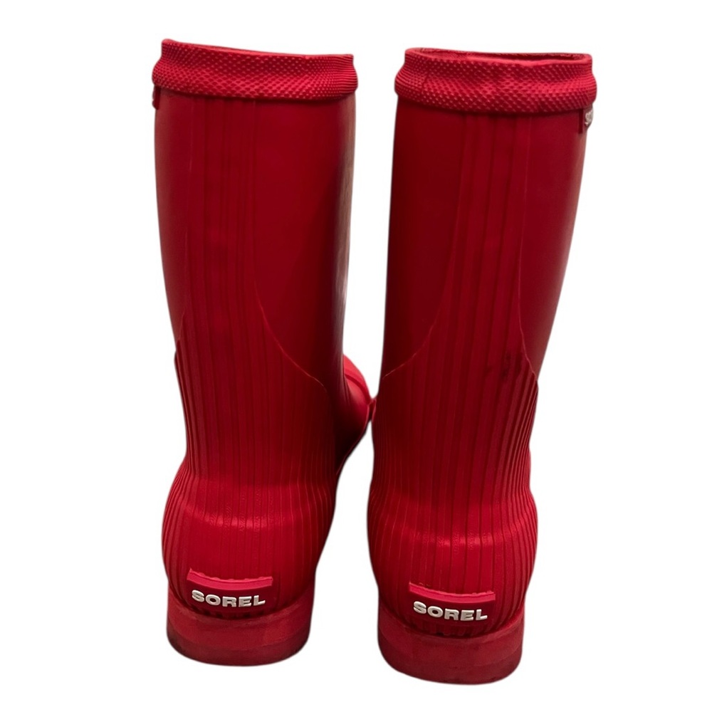 SOREL joan Rain Short Red Rain Muck Boots - Picture 4 of 8